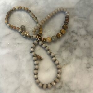 Alex and Ani stacked beaded bracelet